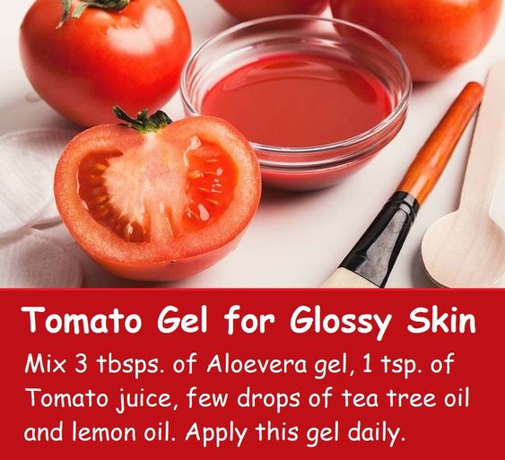 Tomato Gel for Glossy Skin Diet Sehat