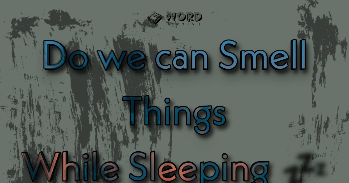 Why we can't Smell things while Sleeping