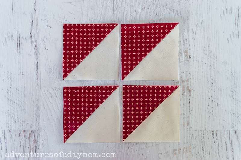 Half Square Triangles 4 at a Time! Adventures of a DIY Mom