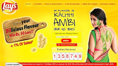 The advertisement appeals included in this advertisement are:- 1. Statistics This Advertisement uses statistics and figures to display aspects of the product and its popularity in particular and a chance to win Rs.50 Lakhs. 2. Play on Words This Advertisement makes effective use of catch phrases to convey the message which helps in brand recognition and recall and can be quite popular with the youth in particular. 3. Romance Appeal This advertisement displays the attraction between the sexes. It is used to signify that buying Lays chips will have a positive impact on the opposite sex and improve their romantic or love life. 4. Teaser Advertising –  This advertisement introduces a new flavor of Lays chips and it is creating curiosity, interest and excitement about this new Lays product.