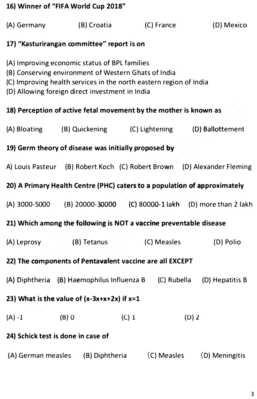 DOWNLOAD PREVIOUS STAFF NURSE EXAM PAPERS PDF AND MODAL PAPERS NHM