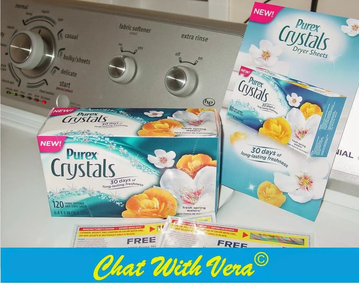 Chat with Vera Purex© Crystals Dryer Sheets (Review and Giveaway)