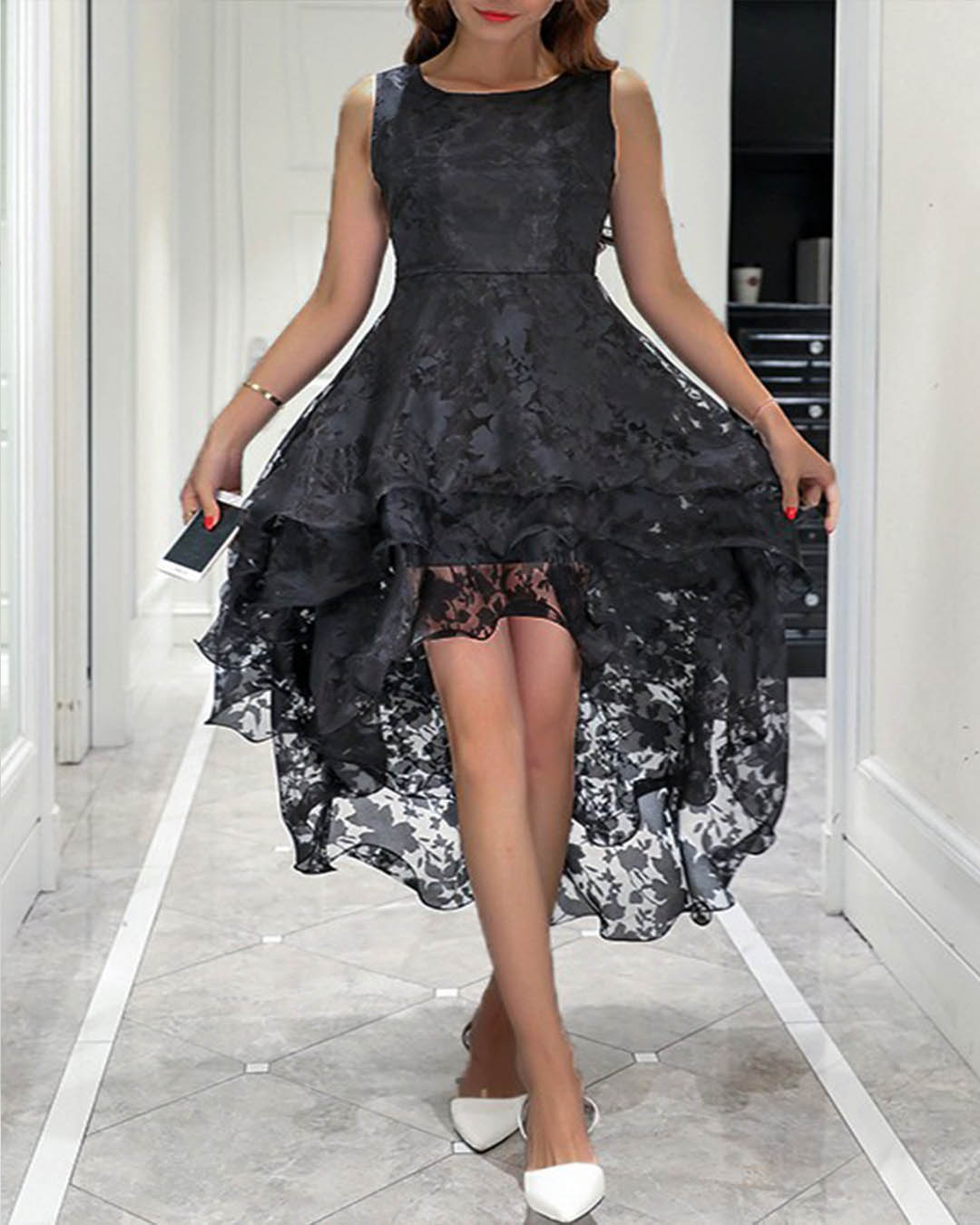 Vestido Encaje Vestido Largo Con Corsé De Encaje Piezas (chal