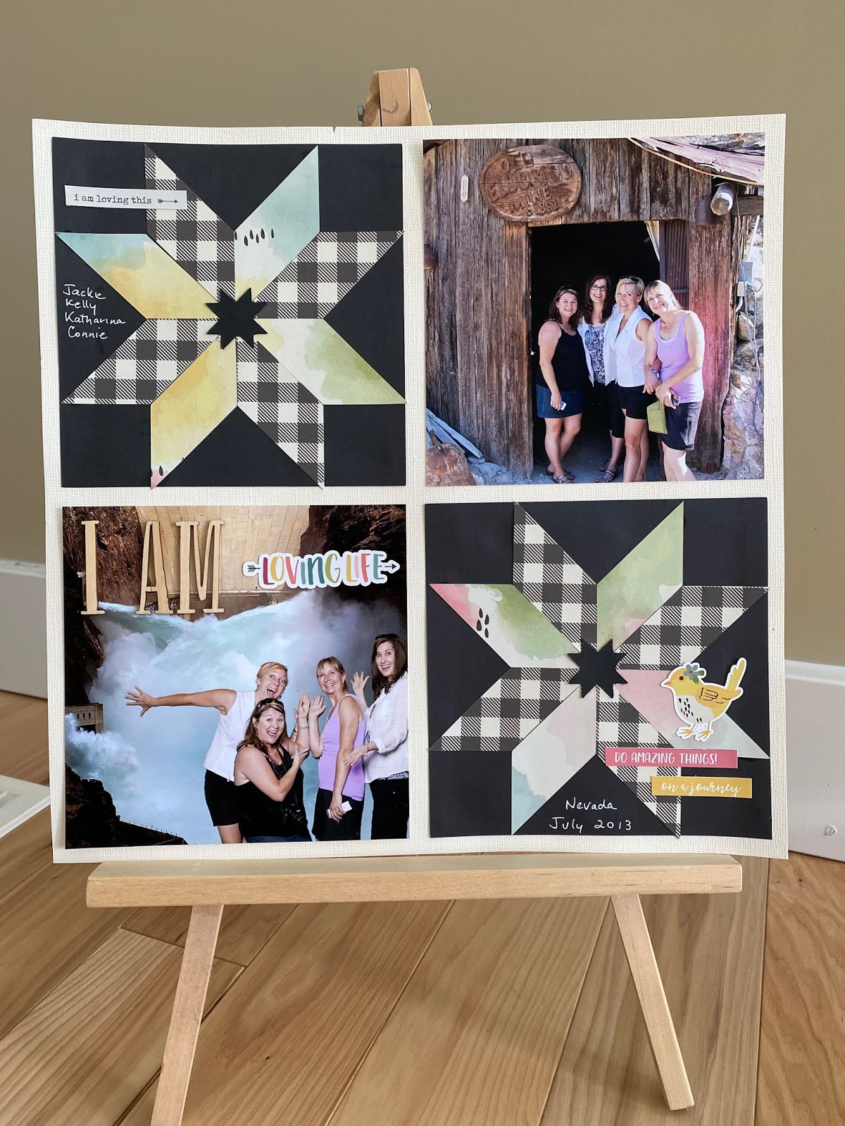 Quietfire Digital Star Quilt Scrapbook Layout