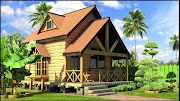Ide Top Desain Rumah Kayu Desa