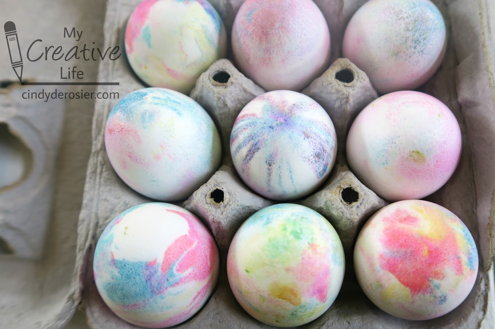 Cindy deRosier My Creative Life Dyeing Easter Eggs with Shaving Cream