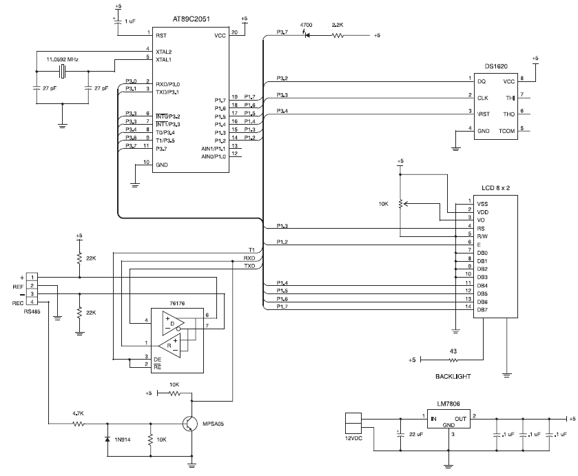 A Digital Thermometer Using the AT89C2051 Microcontroller