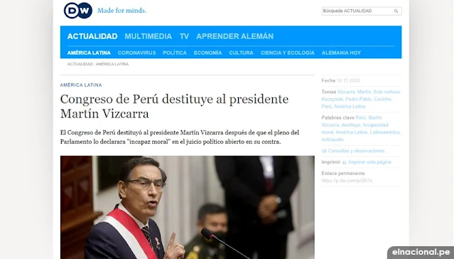 Deutsche Welle vacancia Martín Vizcarra