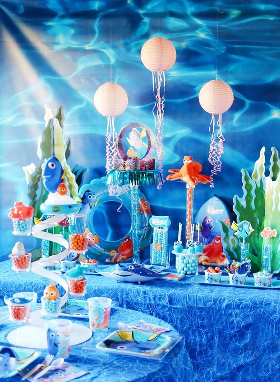 95 ideas de decoración para Fiesta Buscando a Nemo