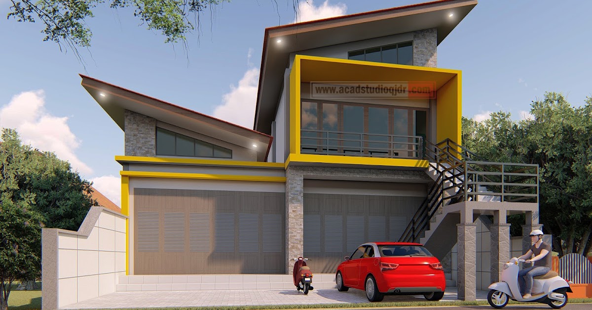 Desain Gudang Modern Kontemporer - Ibu Ola - Jasa Desain Rumah