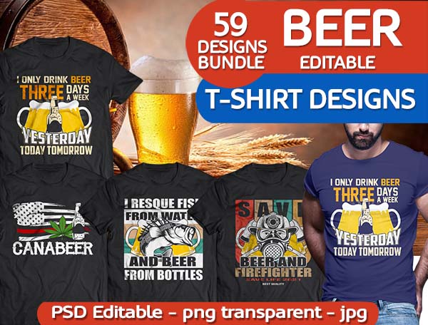 drink beer tshirt design bundle