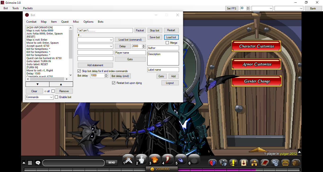 AQW Paragon Fiend Quest Pet Bot AQW Information