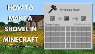 how to make a shovel in minecraft