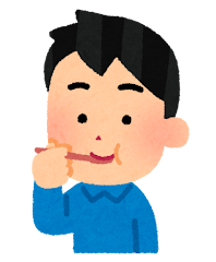 五感のイラスト（味覚・男性）