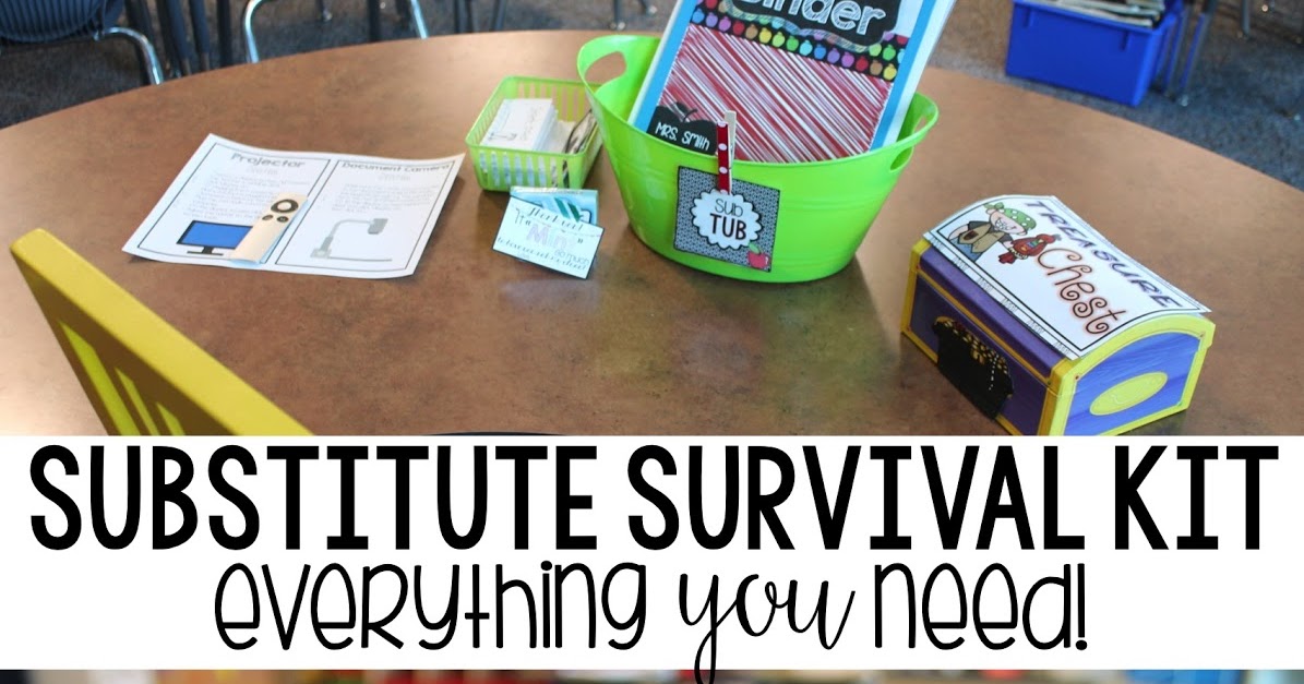What the Teacher Wants! Substitute Survival Kit {EDITABLE}