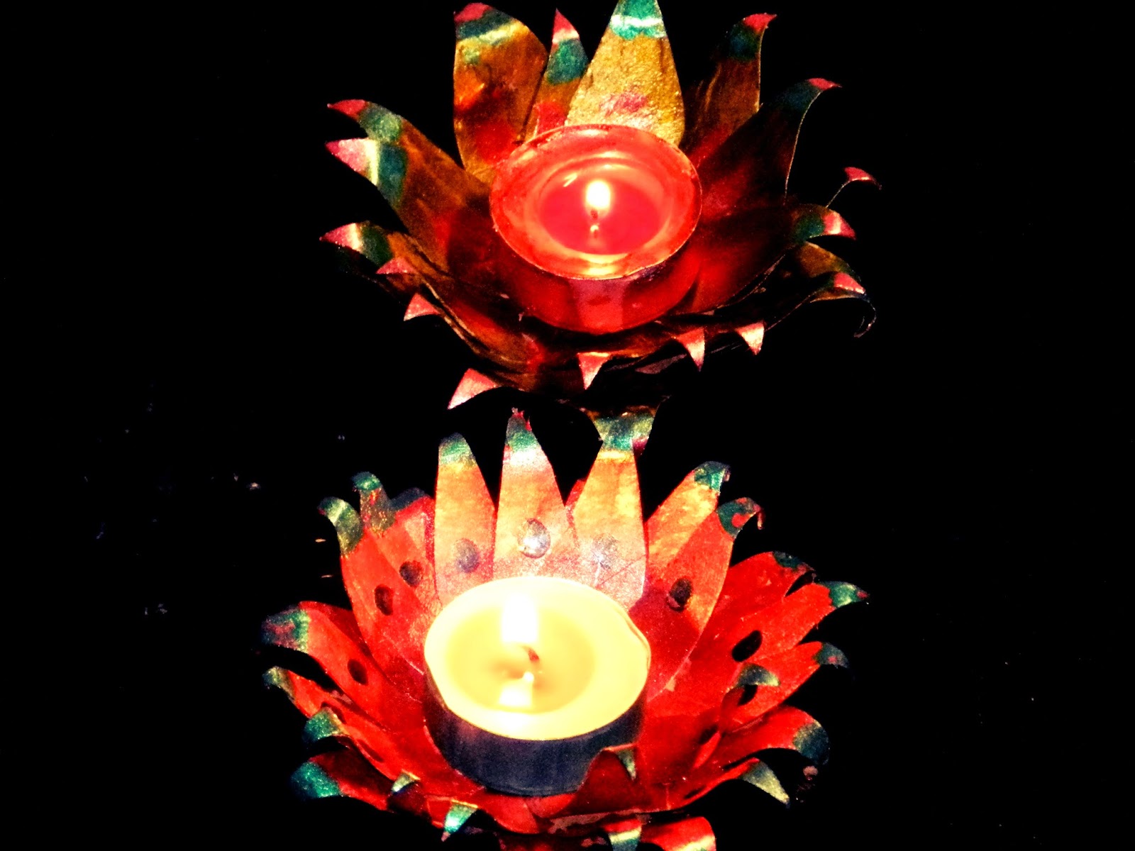 Creative DIY crafts: DIY: Candle decoration with tissue paper roll