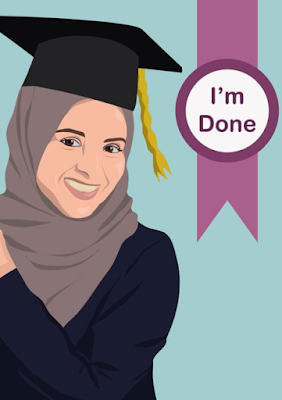 Gambar kartun muslimah wisuda