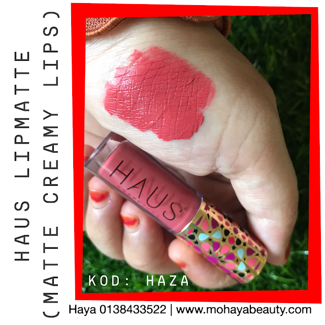 HAUS COSMETICS LIPMATTE (MATTE CREAMY LIPS) Aduhhh mata tak boleh move on terjumpa kaler kaler lipmatte yang menawan hati. Kaler cantik! Tekstur moist! Tak gelapkan bibir! Penyelesaian masalah bibir uolss ✔️ Bibir hitam dan kusam??? ✔️ Bibir kering?? ✔️ Bila makan, lipmatte atas bibir hilang?? ✔️ Susah nak tanggal lipmatte? ✔️ Nak bibir lembab sentiasa? .. Confirm tak menyesal.. Matte Creamy Lips dengan menggunakan Anti-Crack Technology ✔️ Ada 12 Code Warna : 💋 Leen 💋 Farah 💋 Tini 💋 Naja 💋 Huda 💋 Shiela 💋 Muna 💋 Lina 💋 Haza 💋 Nadia 💋 Murni 💋 Yuma ✔️ Isi kandungan 1.5ml ✔️ Texture : Creamy dan finishing matte ✔️ Ciri-ciri : Tidak mengeringkan bibir, tahan lama dan pigmented (sekali sapu cukup untuk bibir atas dan bawah)