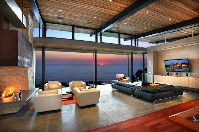 amazing living room water view