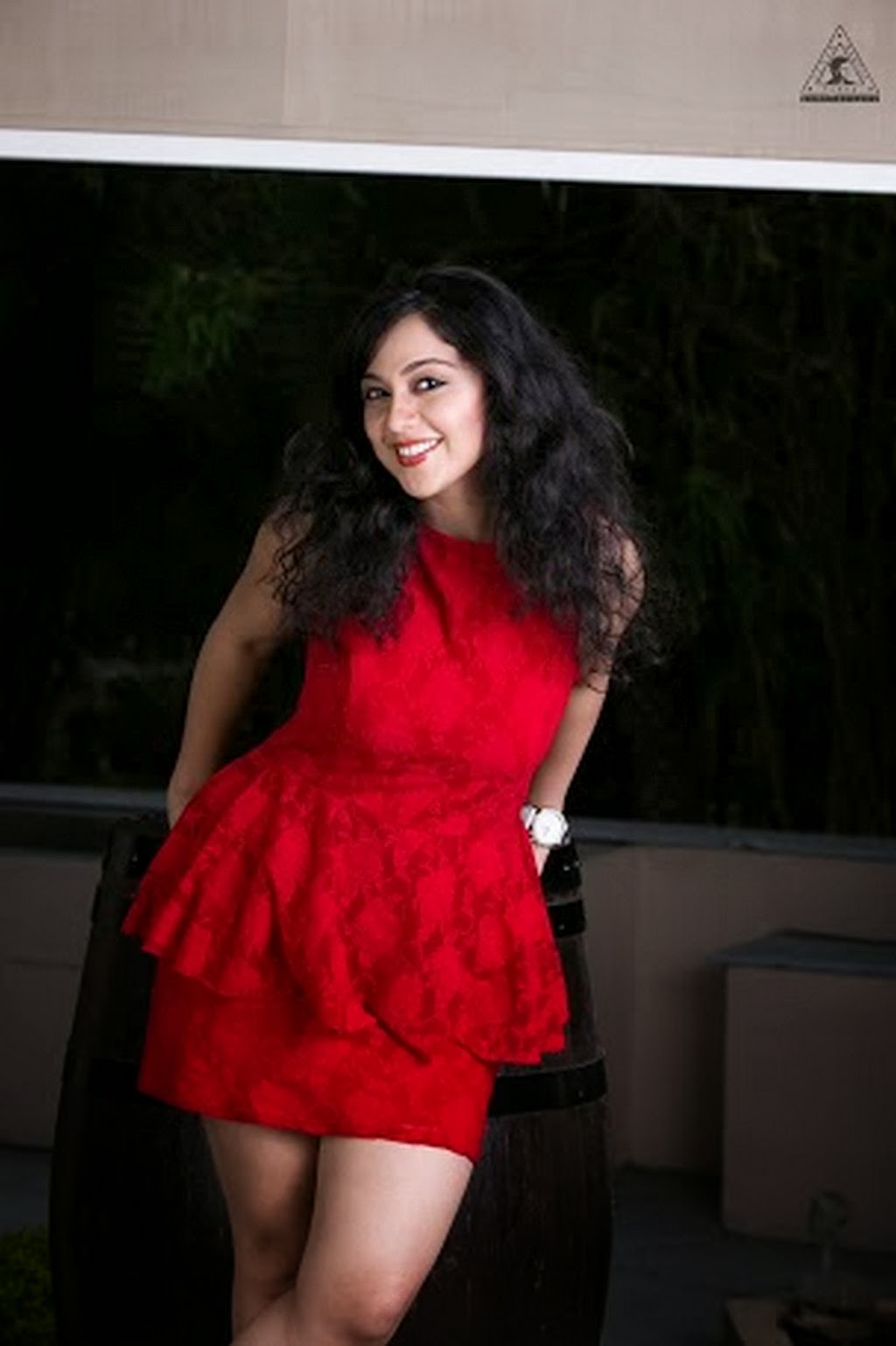 Saba Saudagar Actress Telugu Hot Red Dresses Photo