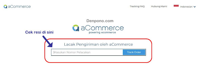 Cek Resi aCommerce di Situs Resmi