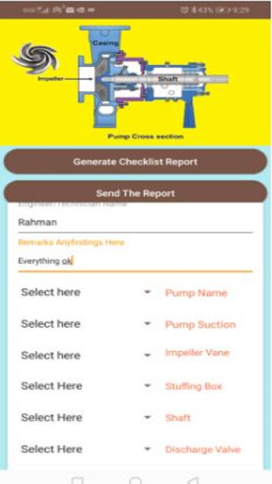 Pump Maintenance Checklist