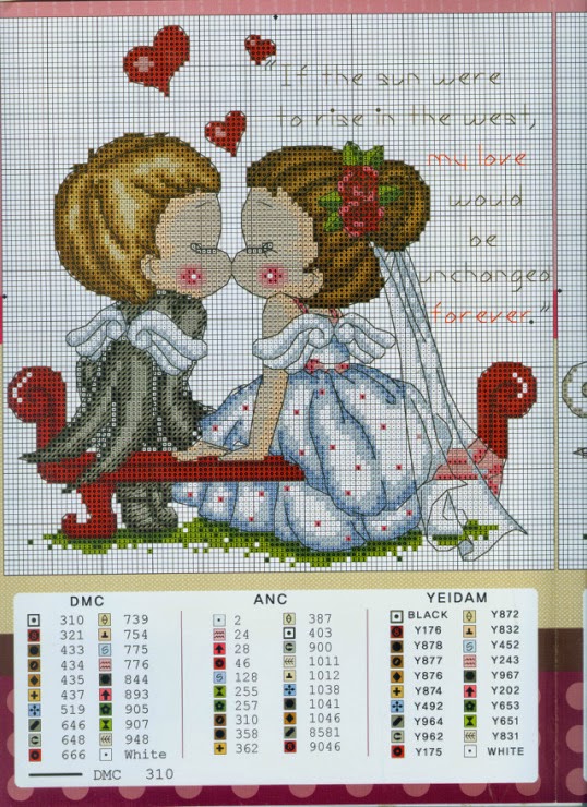 matrimonio punto croce