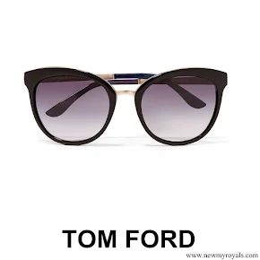 Meghan Markle style - TOM FORD Cat-eye acetate and gold-tone sunglasses