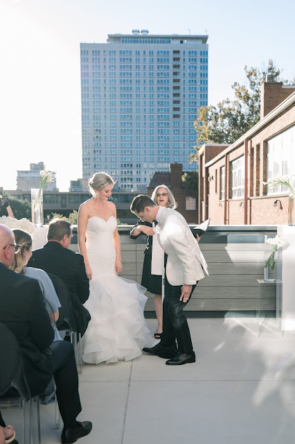 St. Louis Wedding Photographer & Videographer | Black & White Minimalist Wedding | Jewish Wedding | Rooftop Poolside Wedding