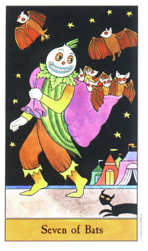 Tarot Halloween: Siete de Murciélagos