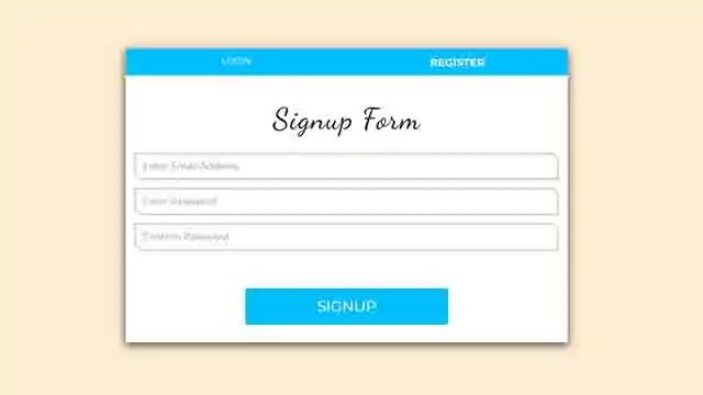 Login and Registration Form in HTML CSS & JavaScript