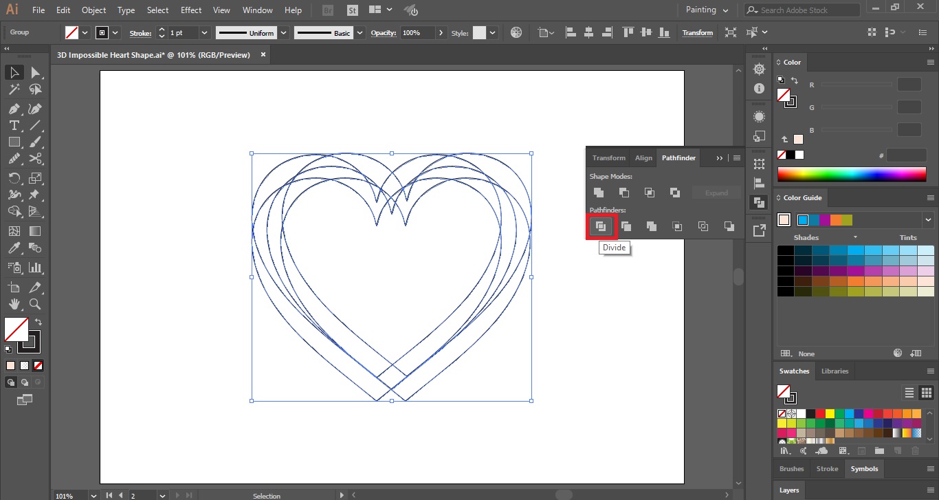 3d Impossible Heart Shape In Adobe Illustrator Adobe Tutorial