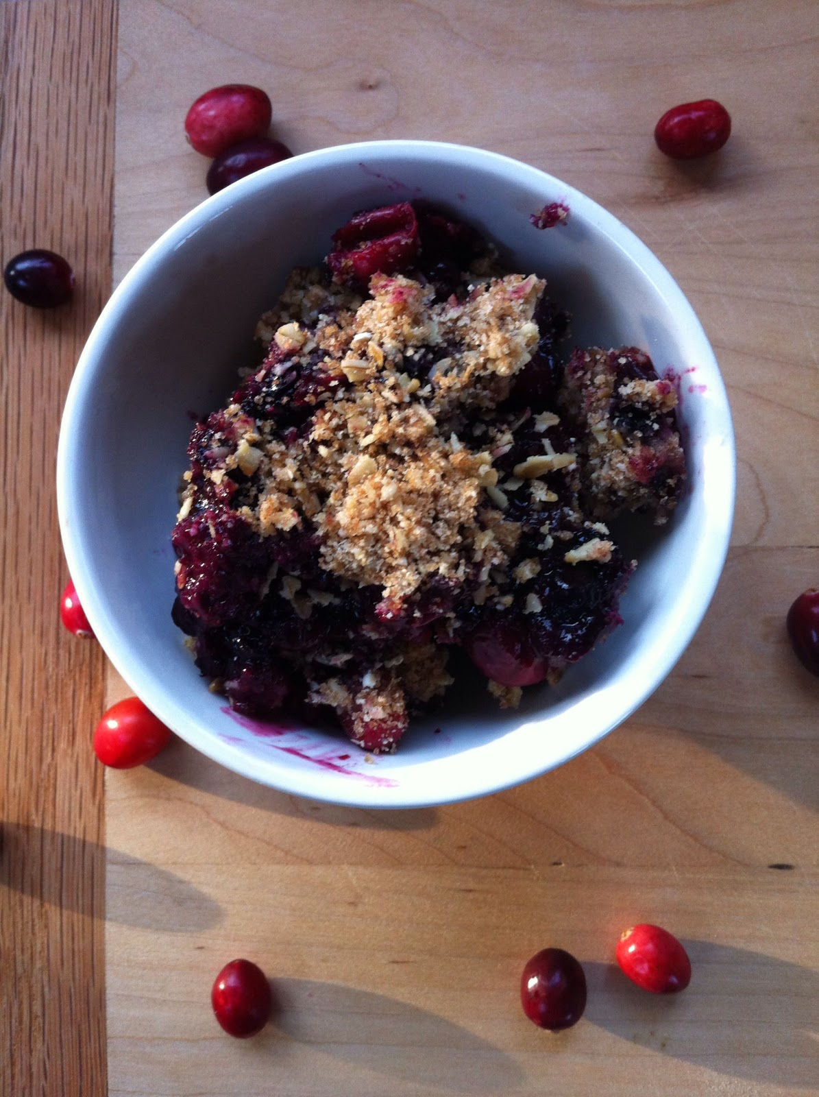 The Lunch Lady: Cranberry Blueberry Crisp