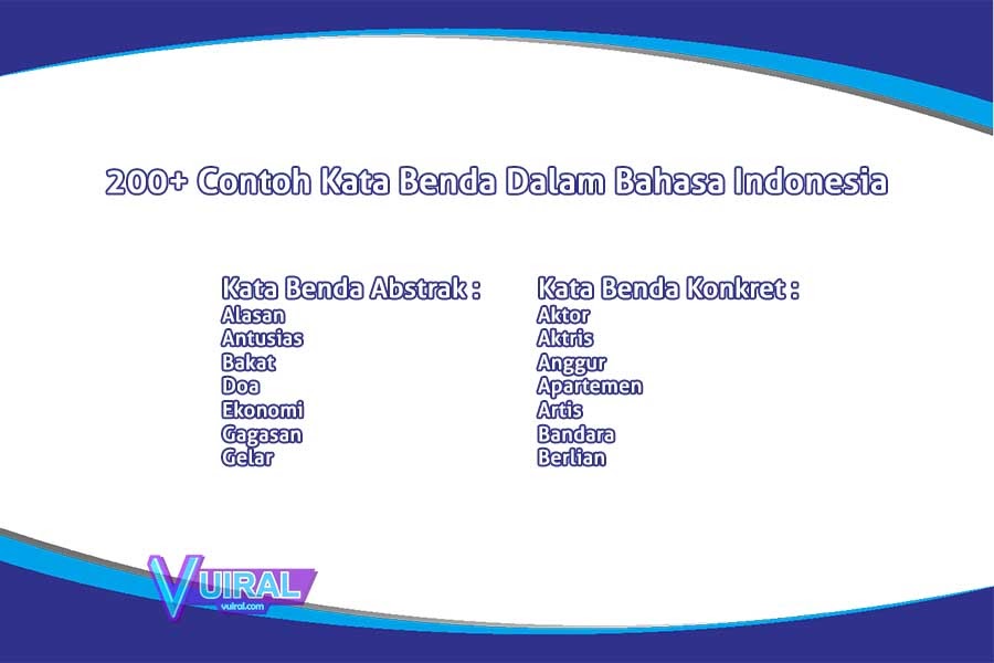 Contoh Benda Abstrak / 100 Contoh Kata Benda Abstrak Dalam Kalimat Jadi