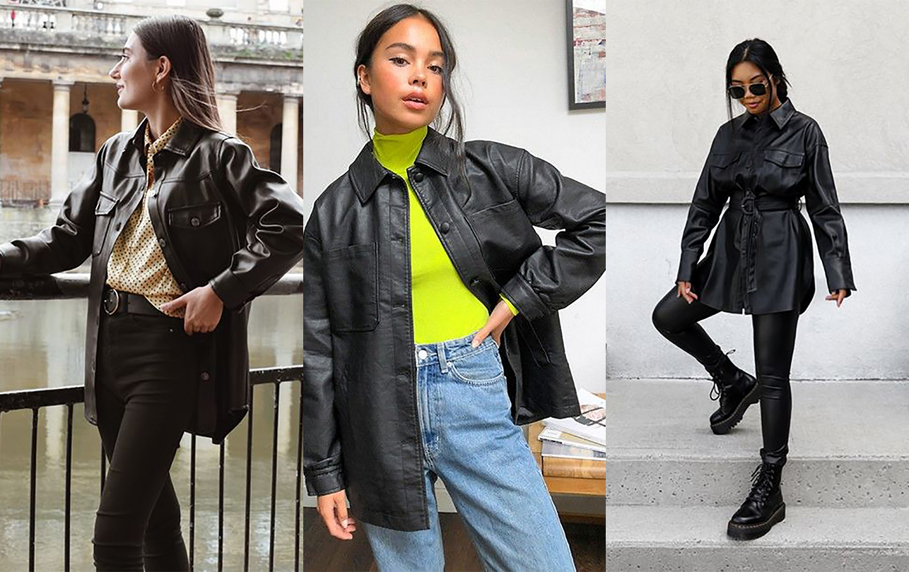 shaket, how to style, shirt, jacket, inspo, outfit, leather, pelle
