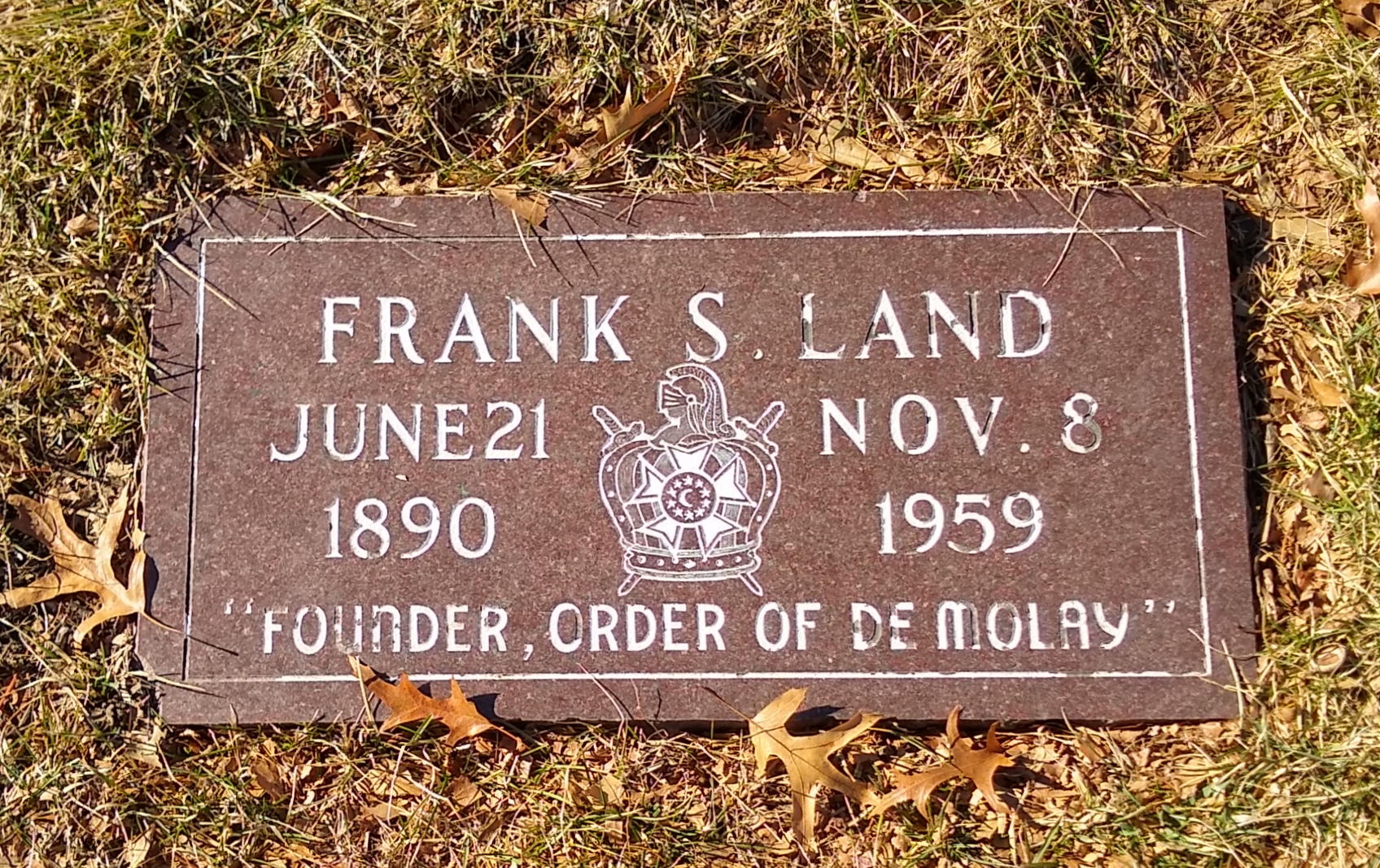 Freemasons - Frank S. Land “Dad”, 33° Freemason 1890 