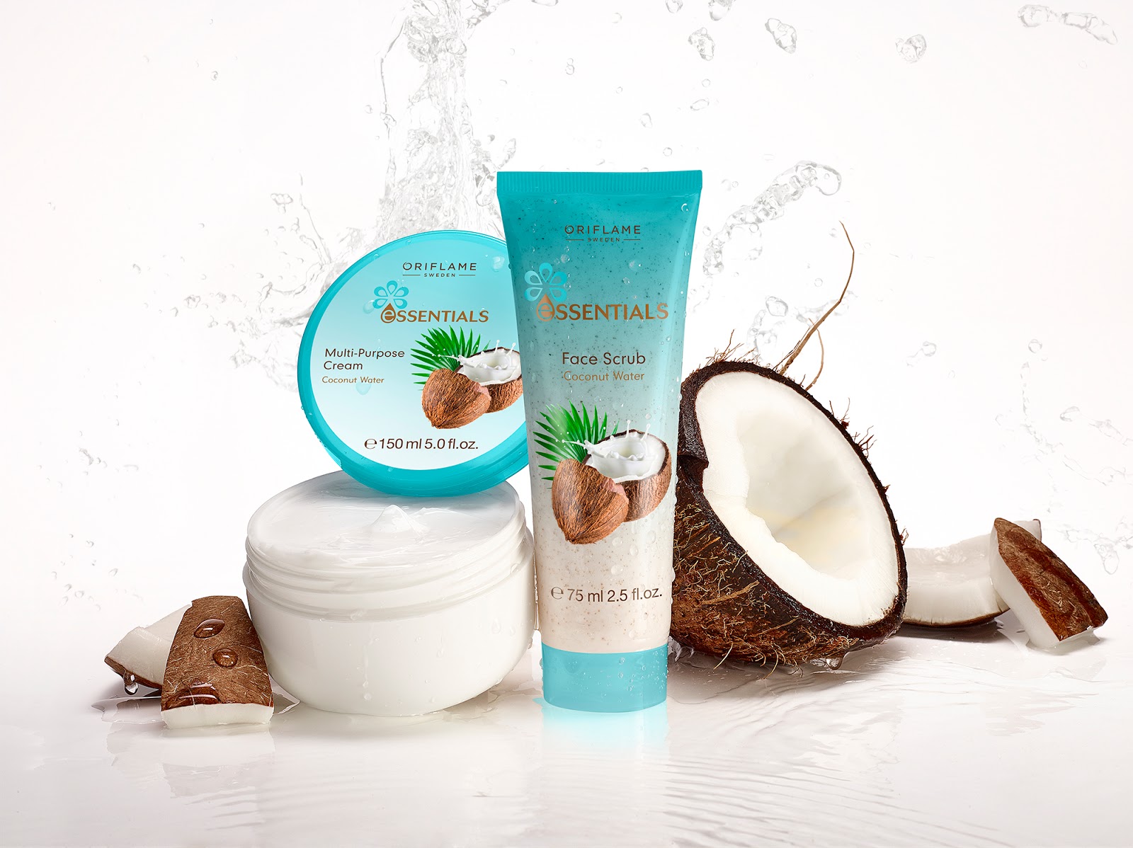 Turkusoowa Beauty Blog Oriflame peeling kokosowy Essentials Face Scrub