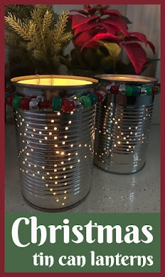 Christmas lanterns from upcycled tin cans tutorial diy