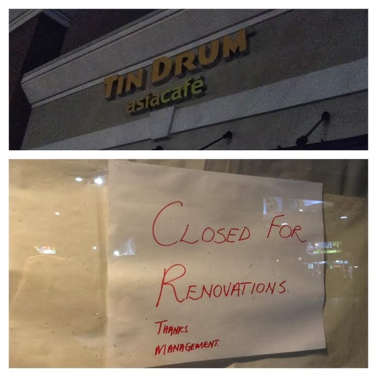 Tomorrow's News Today Atlanta Tin Drum Goes Quiet in Buckhead