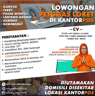 Lowongan Kerja untuk SMA di PT Pos Indonesia Juli 2019