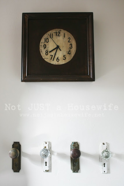 Vintage door knob towel holders by Not Just a Housewife featured on Funky Junk Interiors Vintage door knob towel holders by Not Just a Housewife featured on Funky Junk Interiors