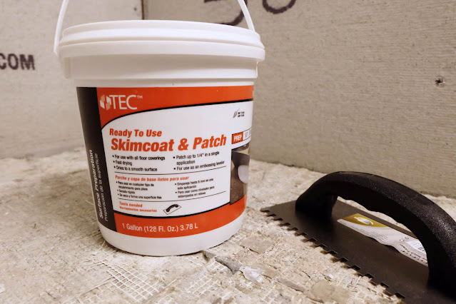 skimcoat patch product for concrete shower floor