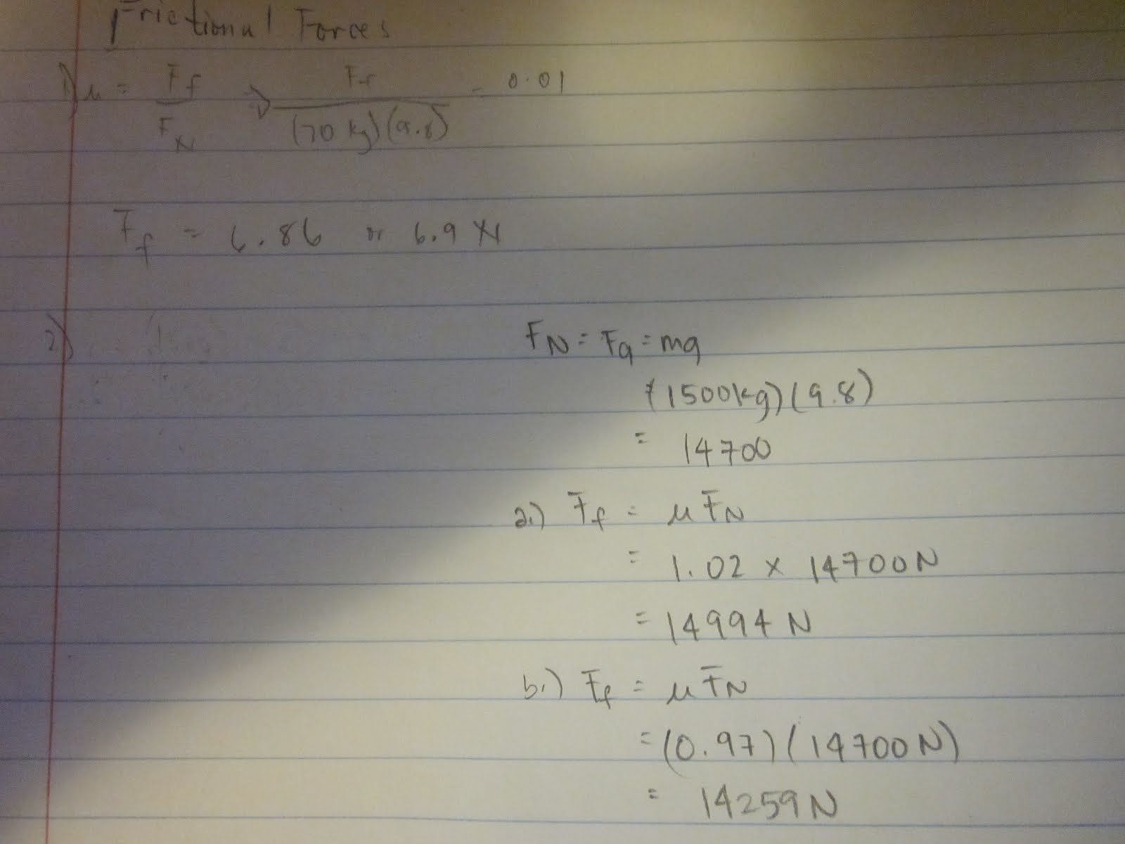 Physics1202-2010: Frictional Forces