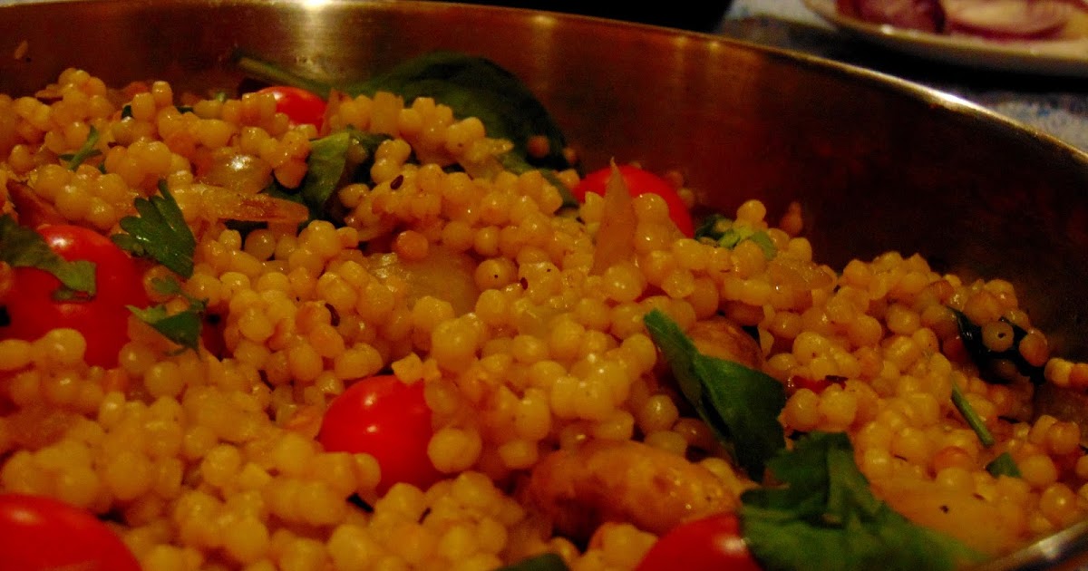 Couscous israélien à la façon d'un risotto