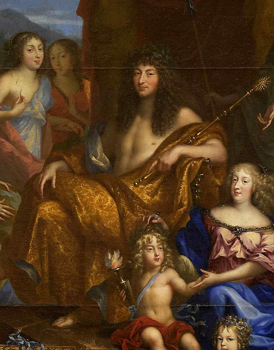 Luís XIV e família representados como deuses romanos. Jean Nocret (1615 - 1672) Palácio de Versailles