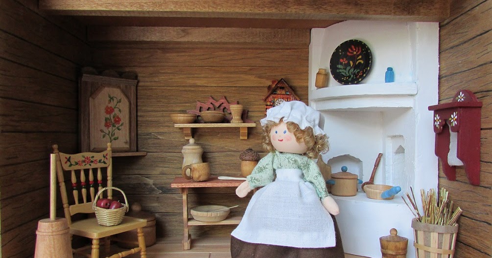 My One Inch World Folk Art Kitchen Room Box