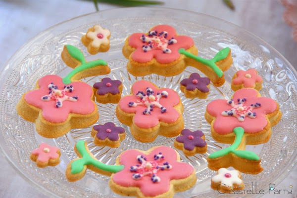 biscuits décorés fleurs