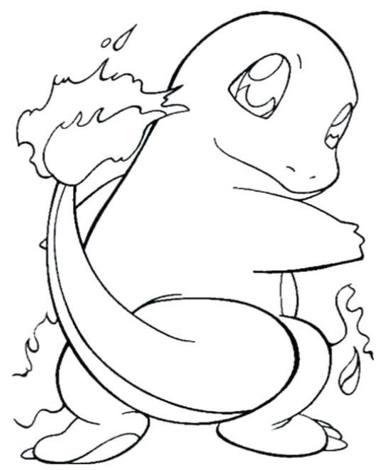 Charmander Coloring Pages - Free Pokemon Coloring Pages