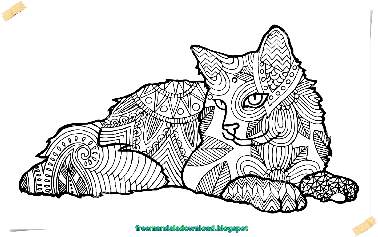 Katzen-Mandala kostenlos Ebook-Cats mandala free ebook