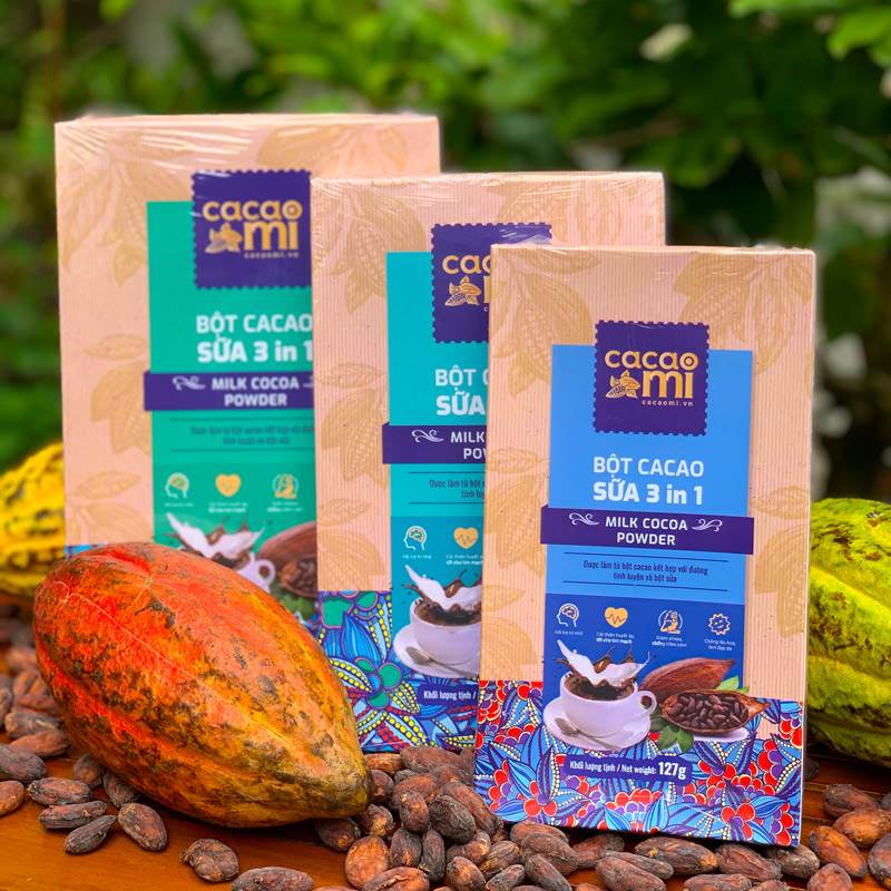 Bột Cacao Sữa Hoà Tan 3in1 Thơm Ngon Cacaomi 470g